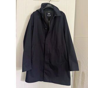 Uniqlo Water-repellent Shell Hooded Coat--Nave Blue--Men-- Size M